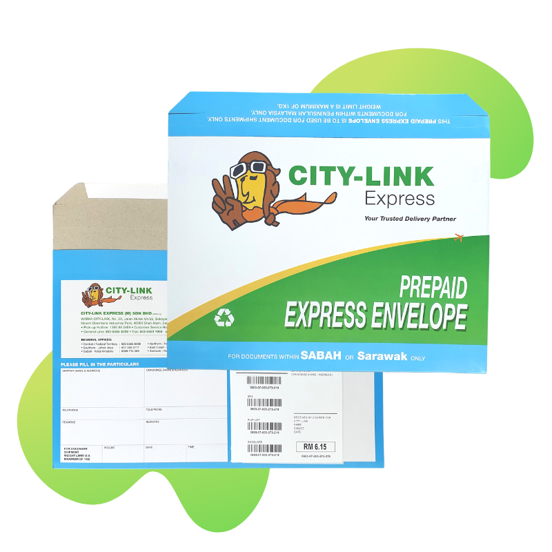 Prepaid Document Envelope Within Sabah/ Sarawak CityLink Express Malaysia