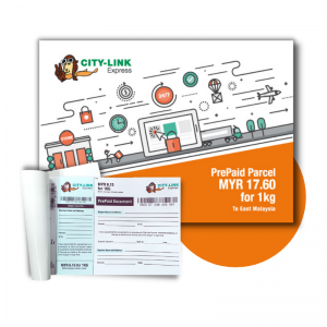 Prepaid for Parcels to East Malaysia & vice-versa 1kg